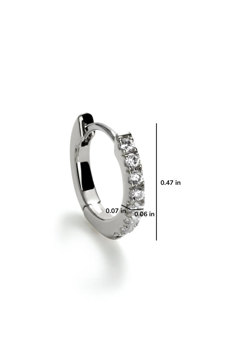 Huggie Hoops - Pave Huggie Hoops Silver, Alternate, color, Silver