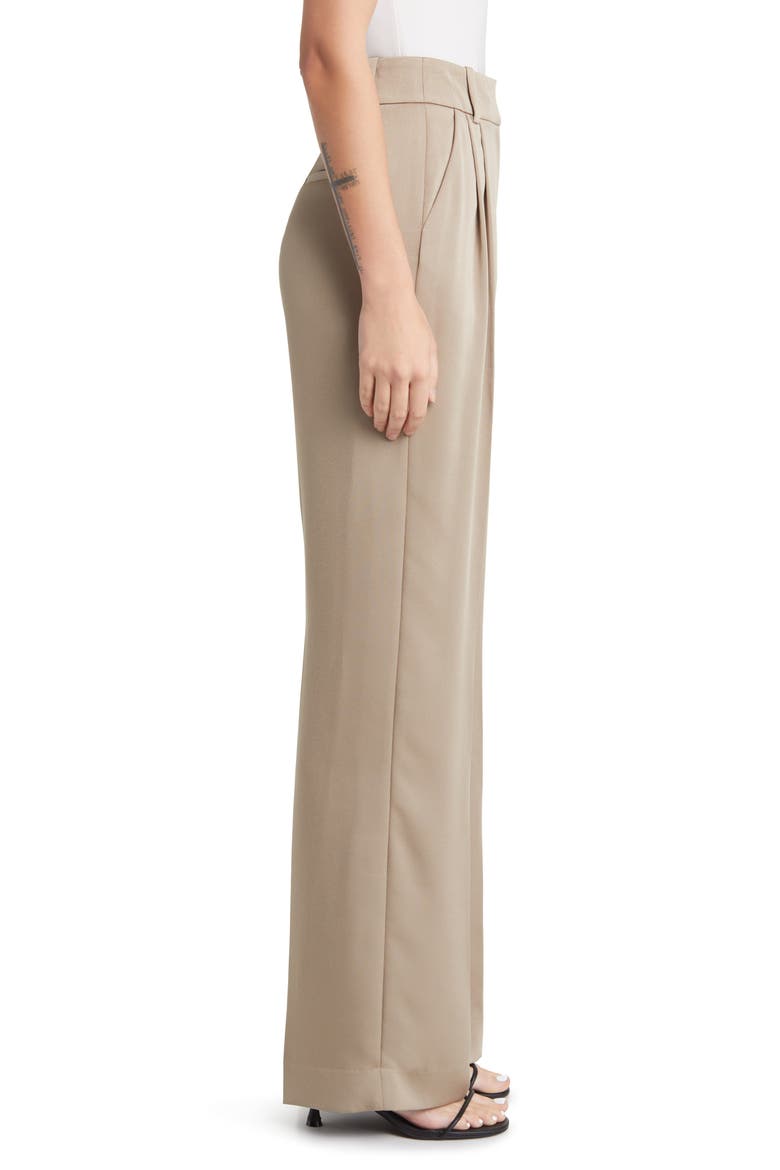 The Favorite Pant Pleated Wide Leg Pants, Alternate, color, BEIGE