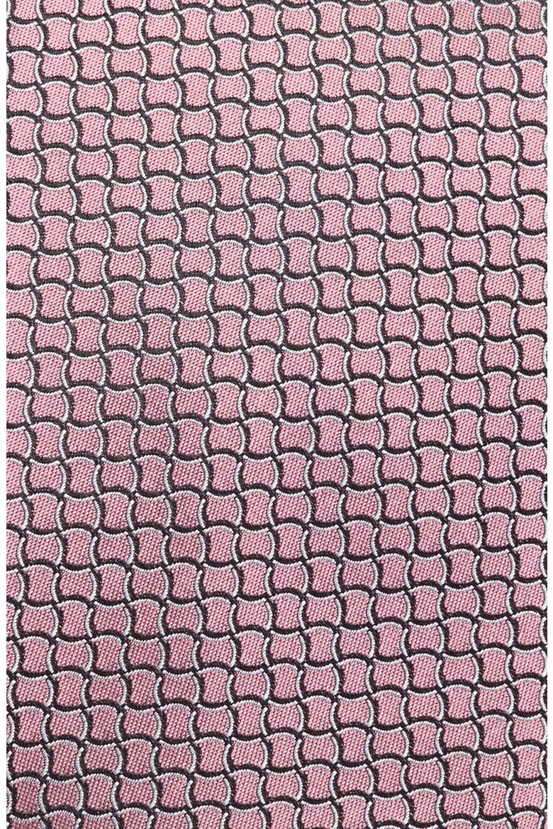 Tile Silk Tie, Alternate, color, MEDIUM PINK FAN