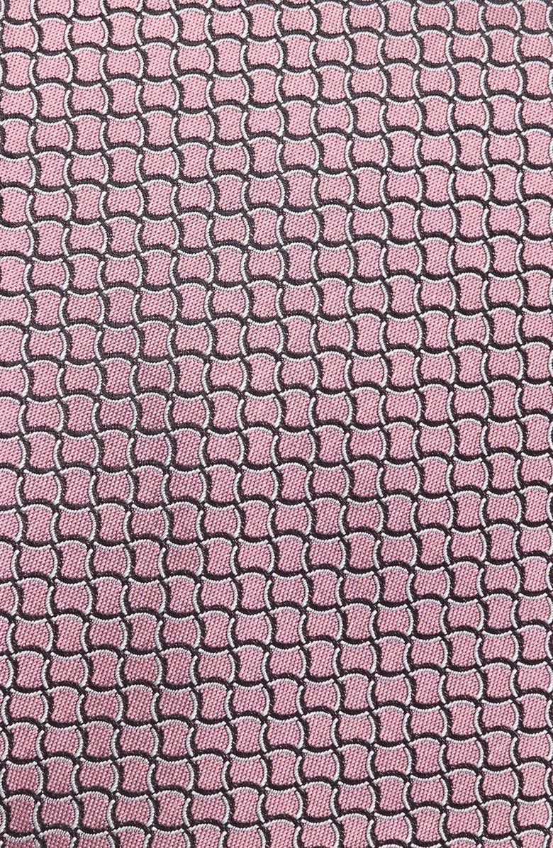 ZEGNA TIES Tile Silk Tie, Alternate, color, Medium Pink Fan