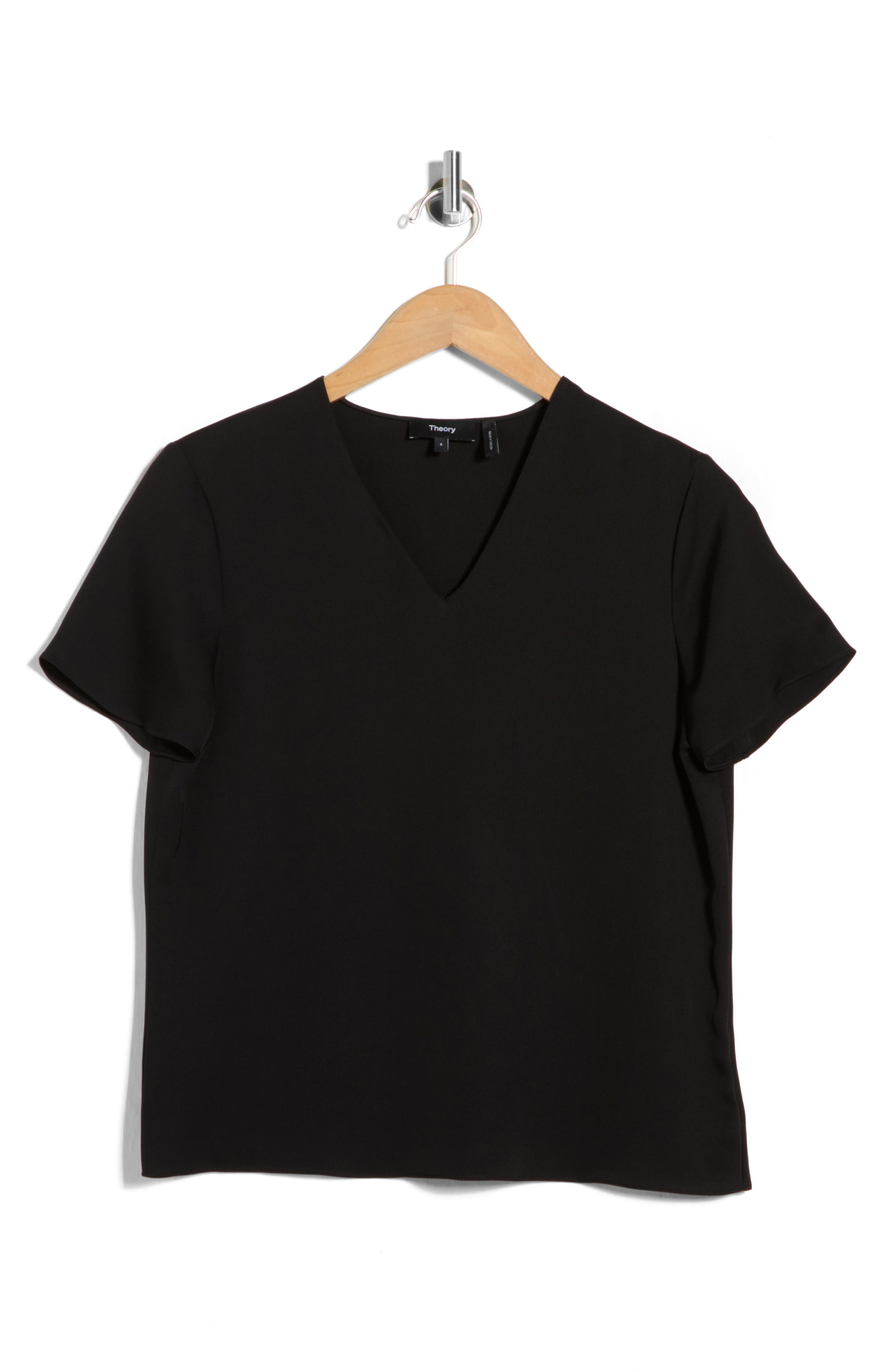 Theory Minimal V-Neck Silk T-Shirt