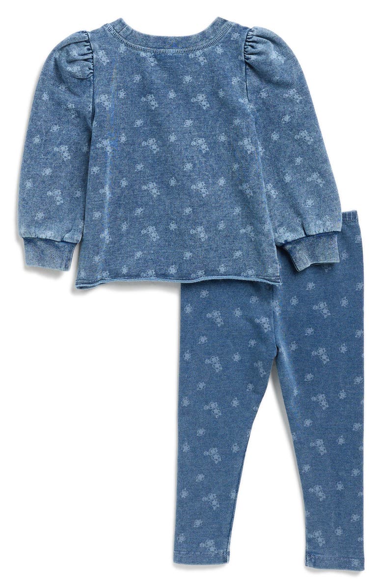 Splendid Bloom Kissed Top & Leggings Set, Alternate, color, Floral Indigo