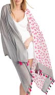 SAACHI Paisley Panel Tassel Trim Scarf