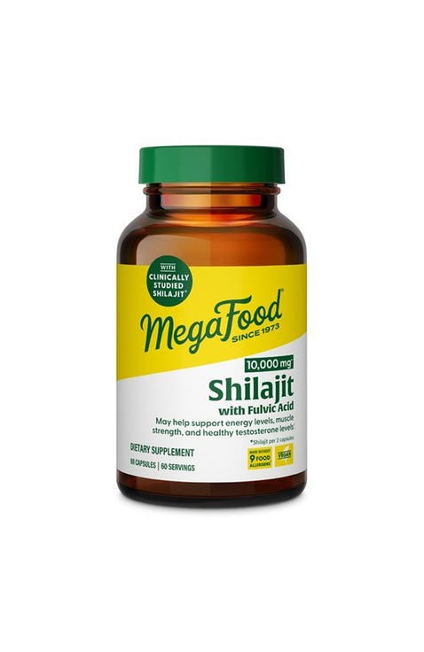 Shilajit 10,000mg With Fulvic Acid, Vegan, Gluten Free, 60 Capsules