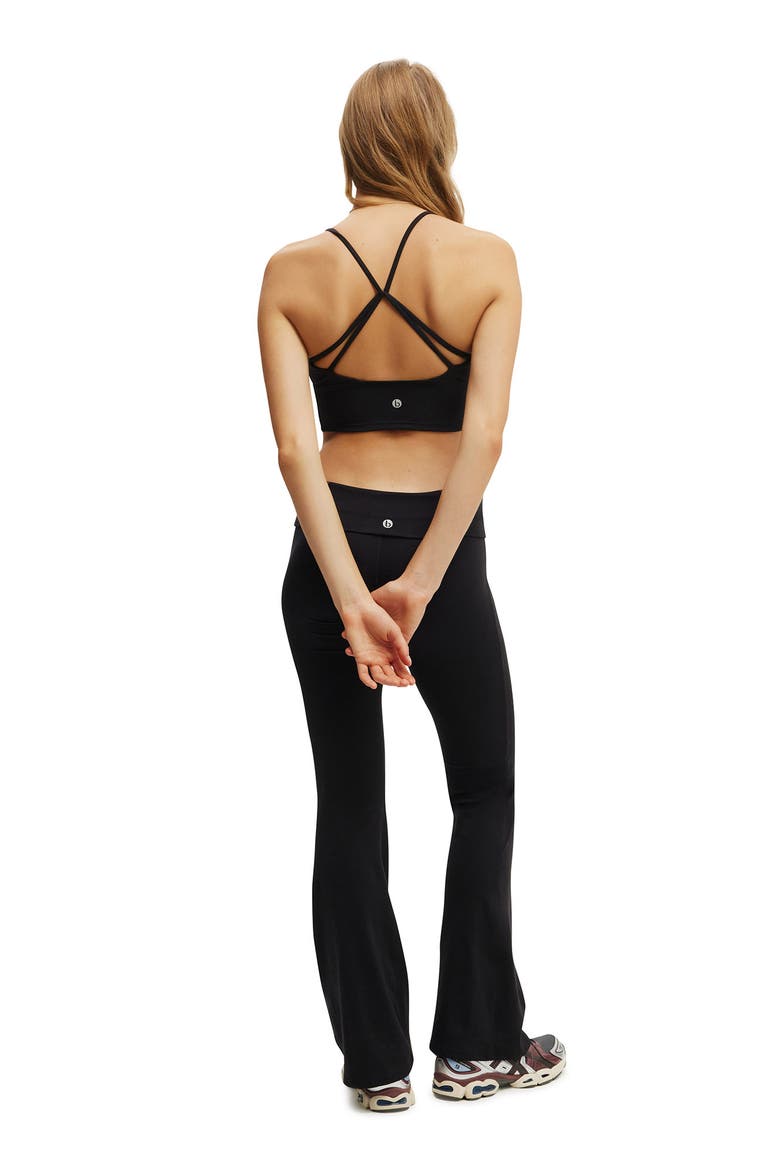 Women's Active Ultra Soft Roll Over Flare, Alternate, color, Black