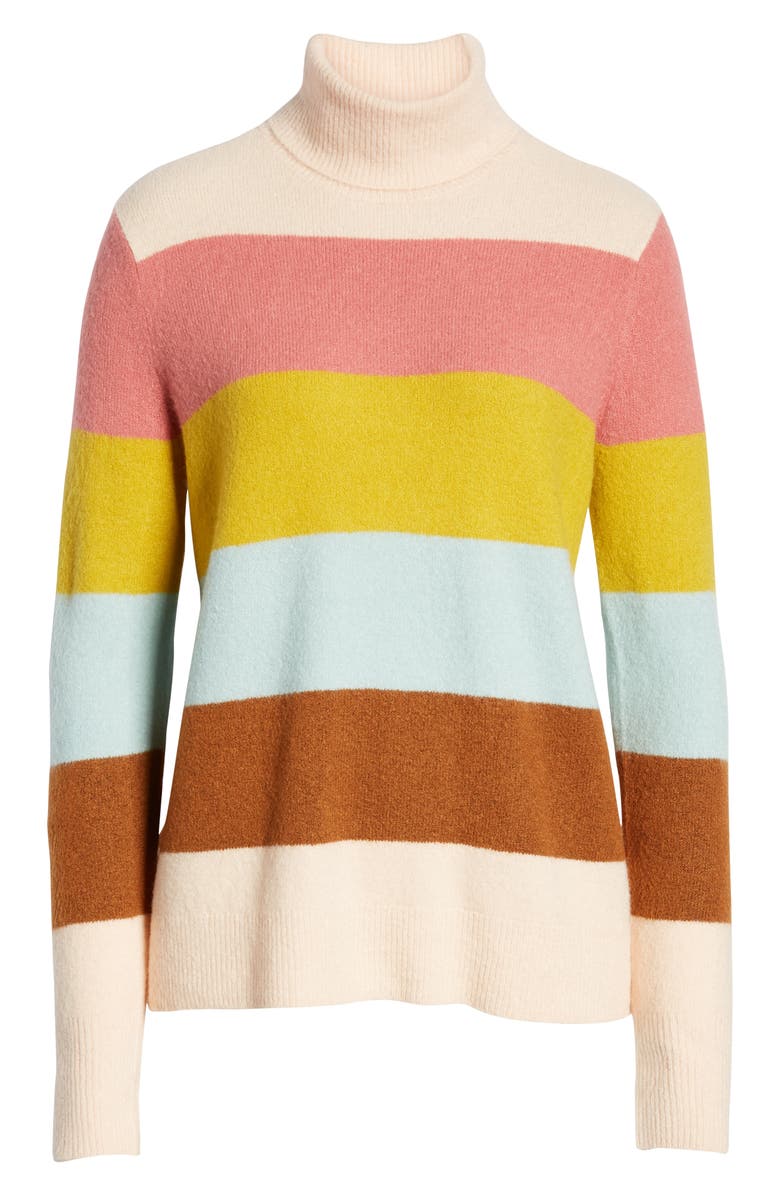 Halogen<sup>®</sup> Turtleneck Sweater, Alternate, color, Pink Multi Stripe