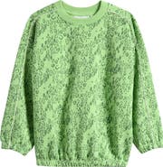 Mini Rodini Kids' Mini Leopard Print Organic Cotton Sweatshirt