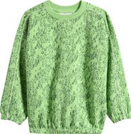 Mini Rodini Kids' Mini Leopard Print Organic Cotton Sweatshirt