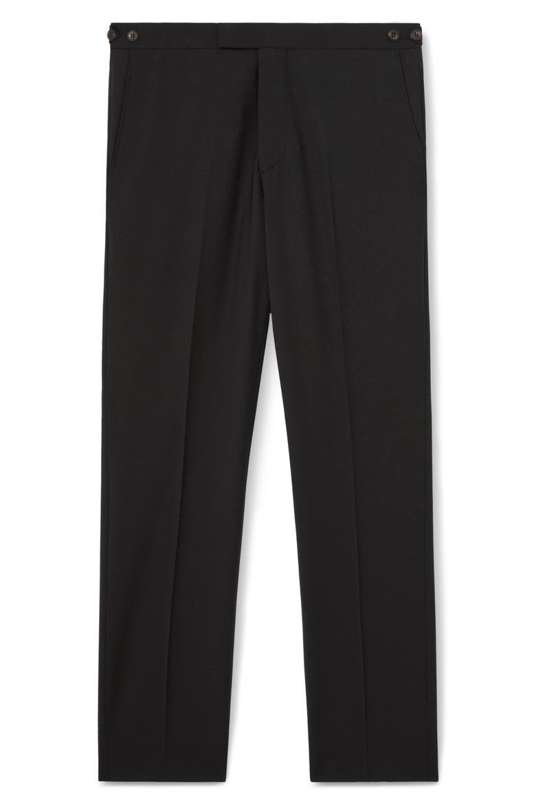 Promise Slim Fit Wool Blend Pants, Alternate, color, BLACK