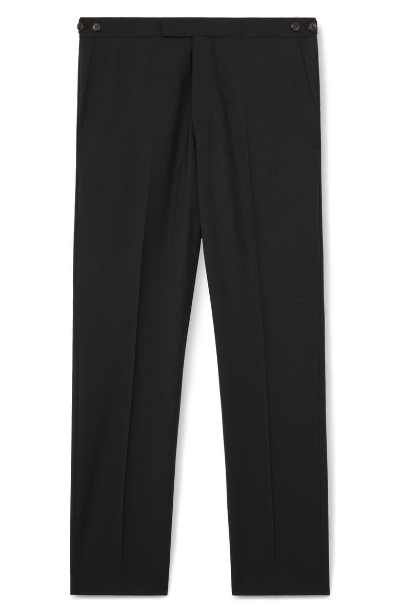 Reiss Promise Slim Fit Wool Blend Pants, Alternate, color, Black