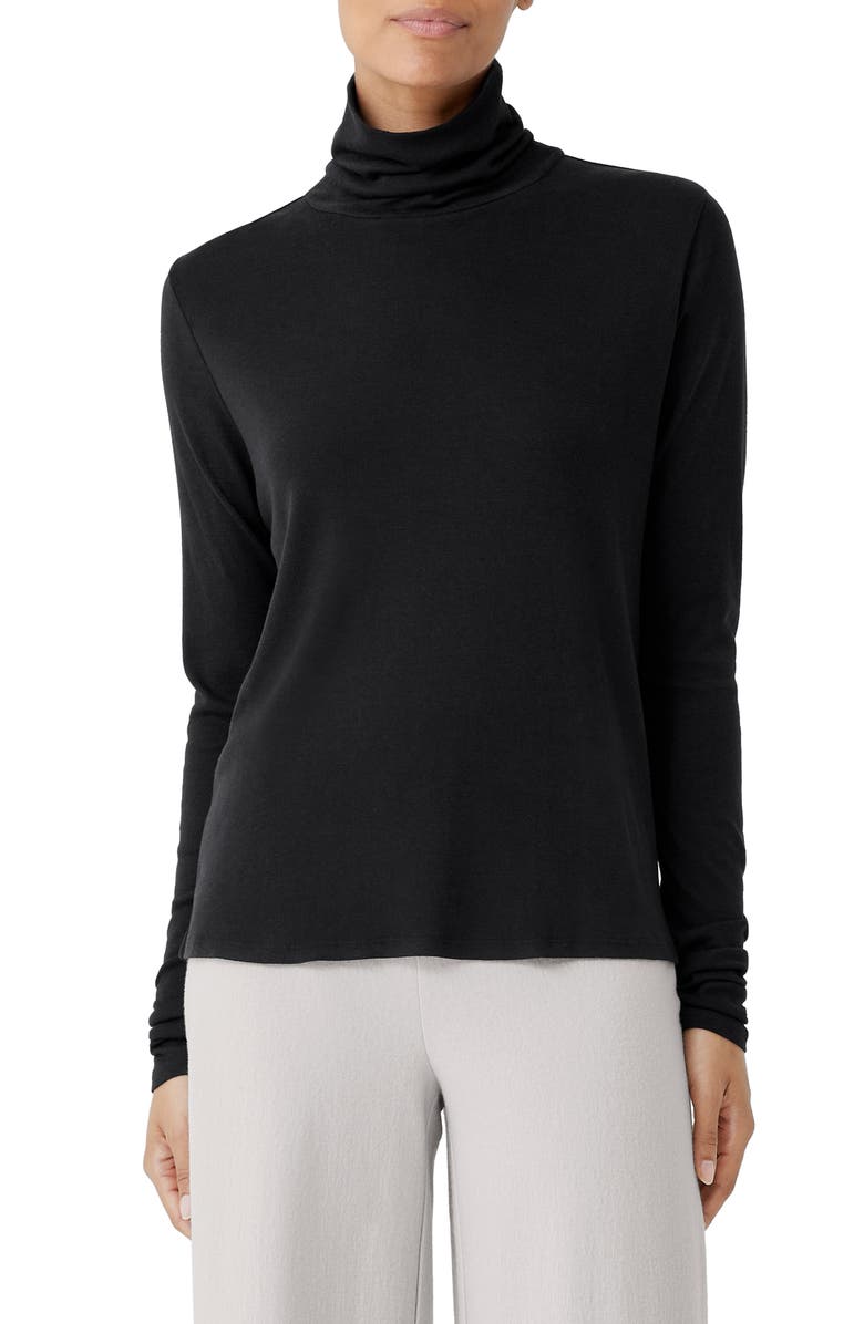 Eileen Fisher Scrunch Neck Top, Main, color, 