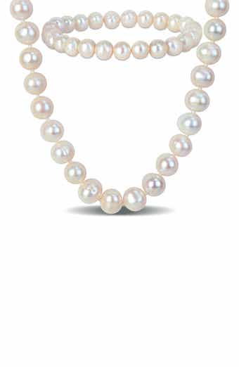 DELMAR Cultured Freshwater Pearl Necklace & Bracelet Set
