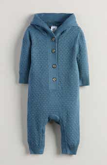Nordstrom Hooded Pointelle Sweater Romper