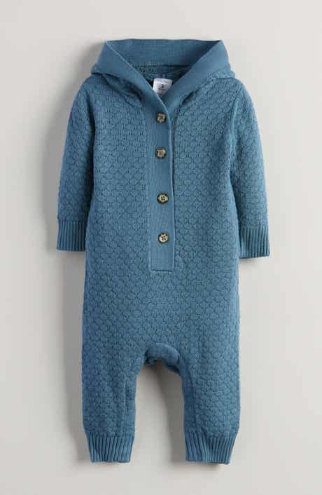 Nordstrom Hooded Pointelle Sweater Romper