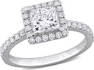 Julianna B. 1-1/2 CTW Lab-Grown Diamond Princess Halo Ring 14k