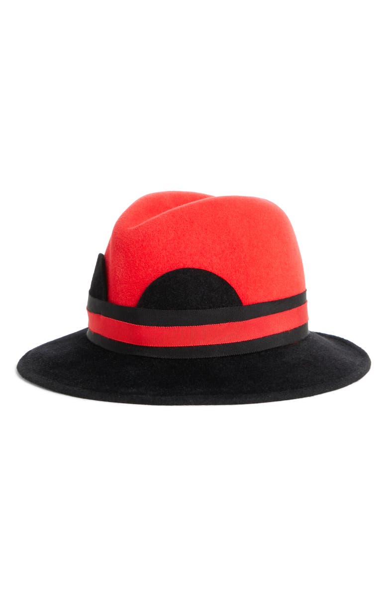 Gigi Burris Millinery x Disney Mickey M90 Felt Fedora, Main, color, 