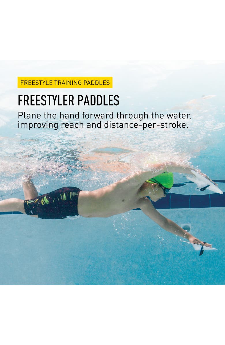 FINIS Freestyler Hand Paddles Freestyle Swim Training Aid Improves Stroke Technique, Alternate, color, White
