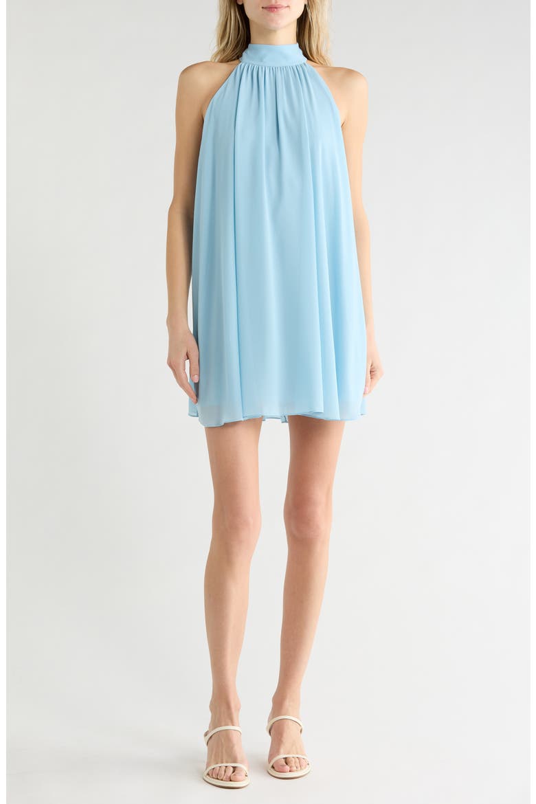 Corine Halter Minidress, Main, color, MINERAL BLUE