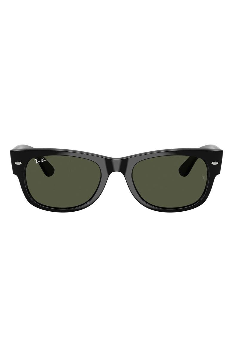 Ray-Ban Mega Wayfarere II Square Sunglasses, Main, color, Black / Green