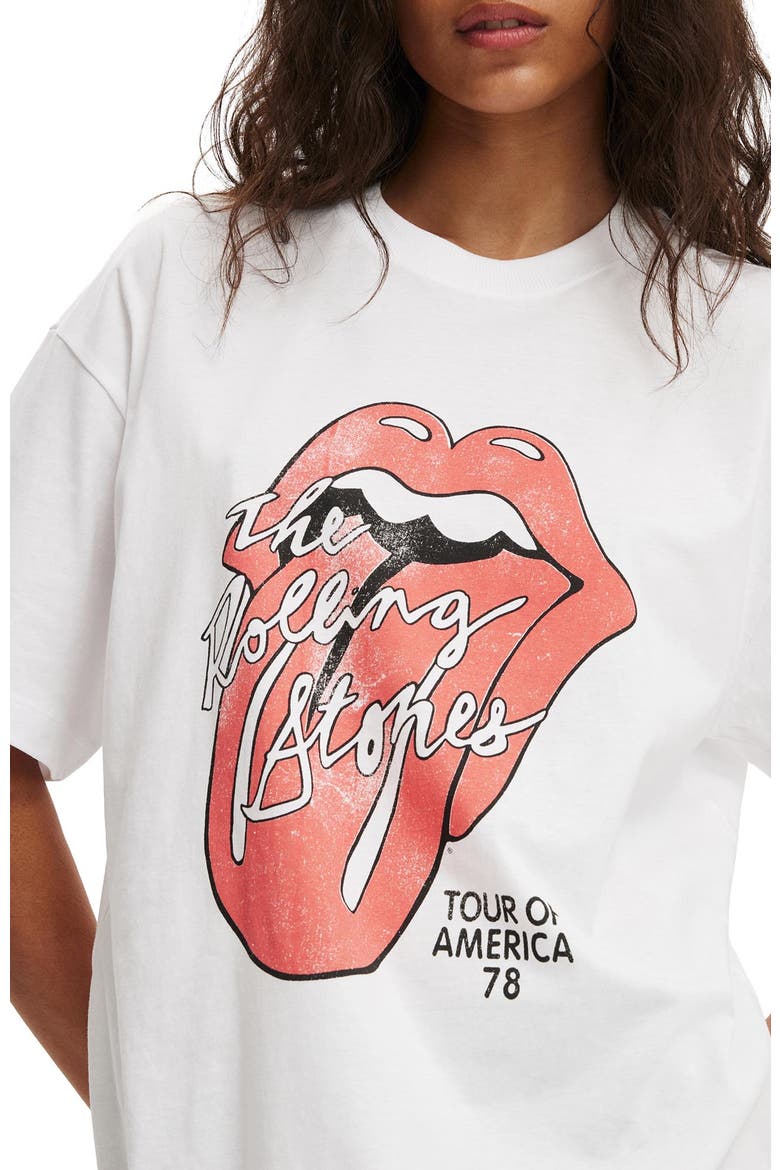 The Lcn Music Boxy Graphic Tee, Alternate, color, Rolling Stones America 78