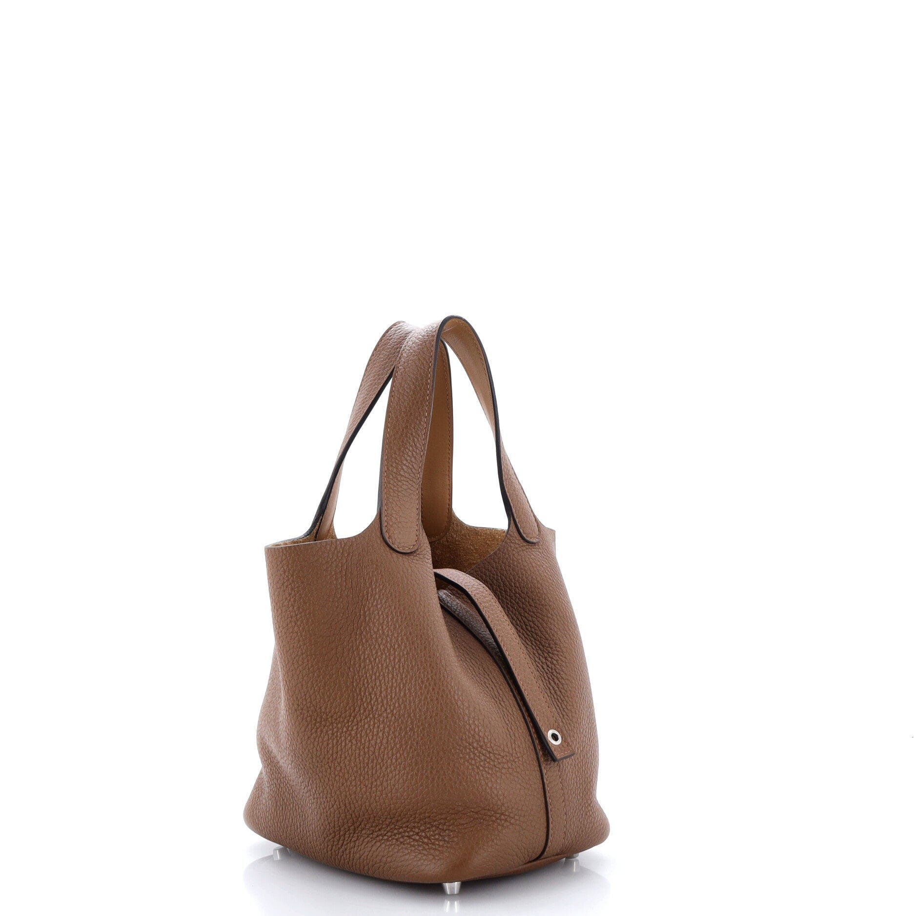Eclat Picotin Lock Bag Clemence with Swift PM, Alternate, color, Brown