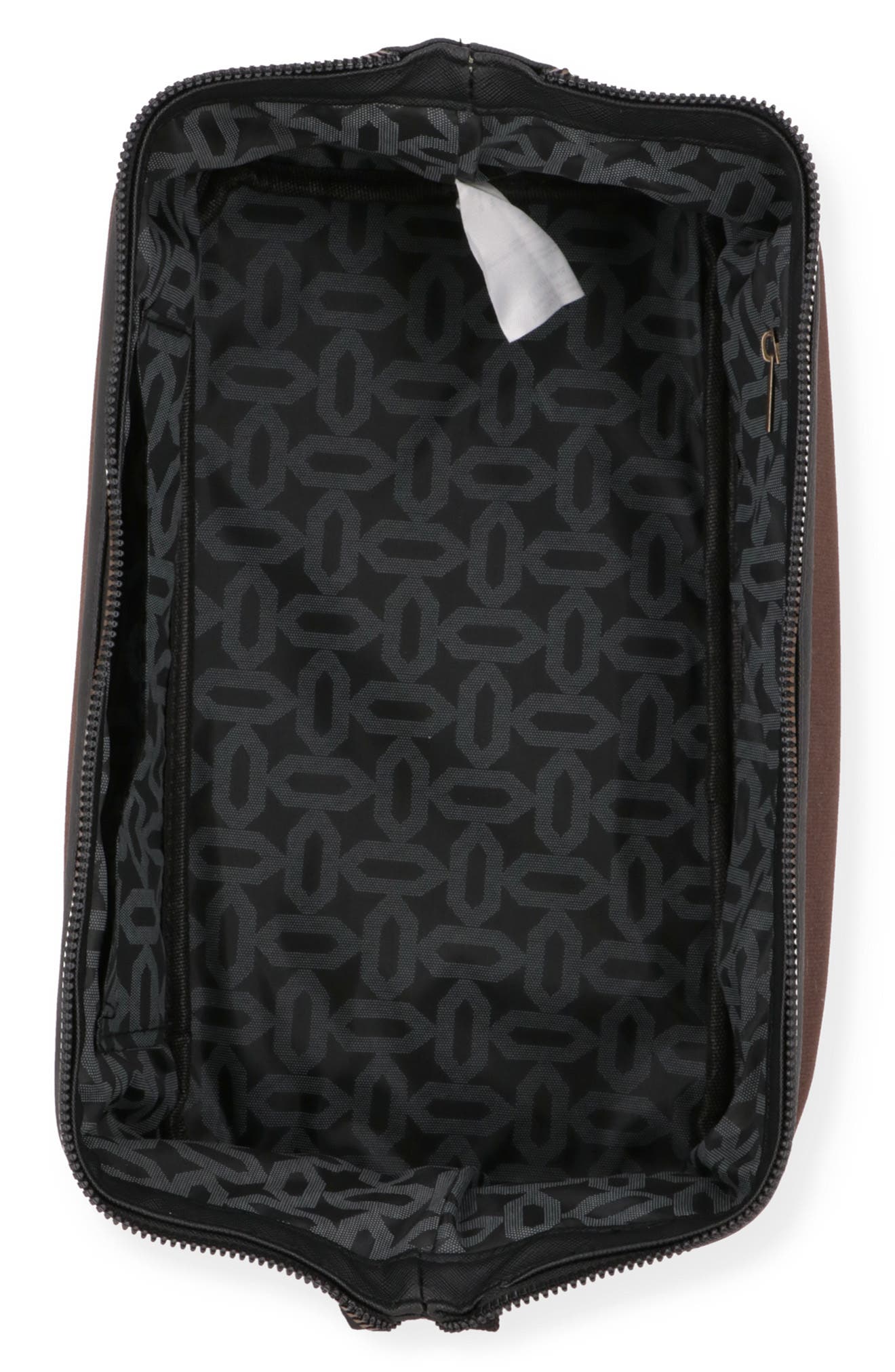 Ted Baker Faux Leather Toiletry Bag, Alternate, color, Chocolate