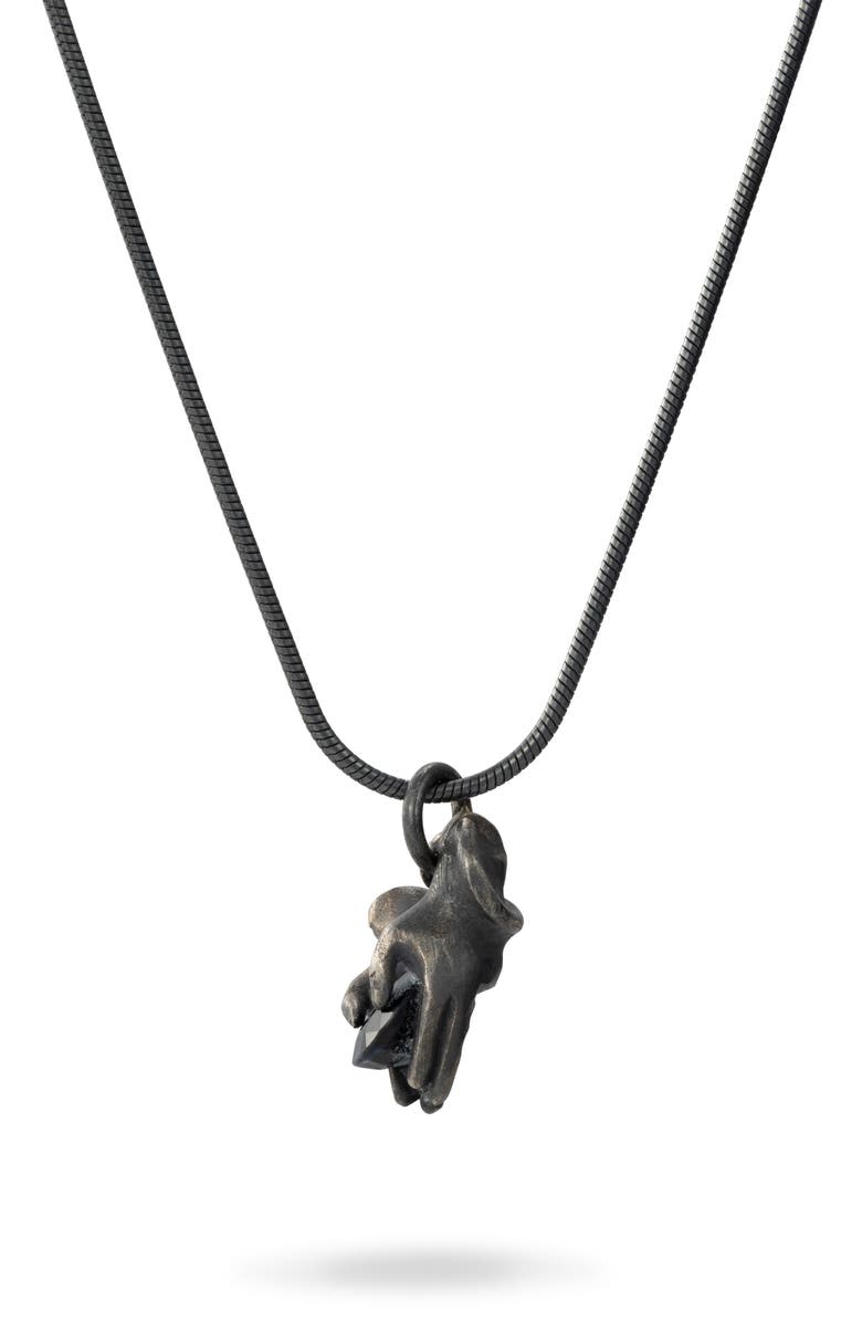 EX-A STUDIO For You - Pendant with Black Sapphire, Main, color, Sterling Silver