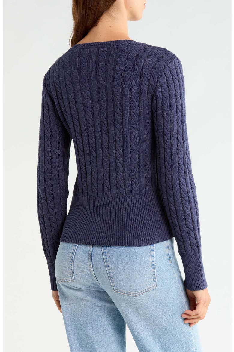 Cloud Soft Cable Stitch Cardigan, Alternate, color, OVERTURE HEATHER