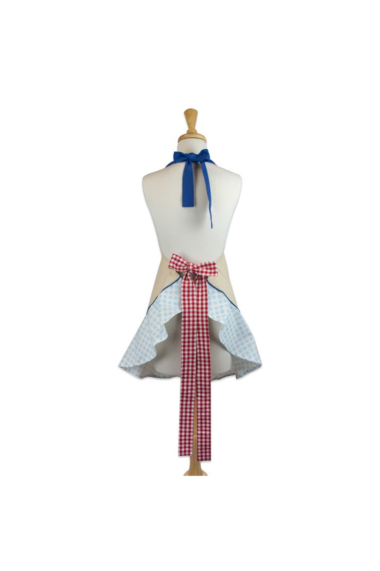 Cotton Ruffle Apron, Alternate, color, Red Rooster