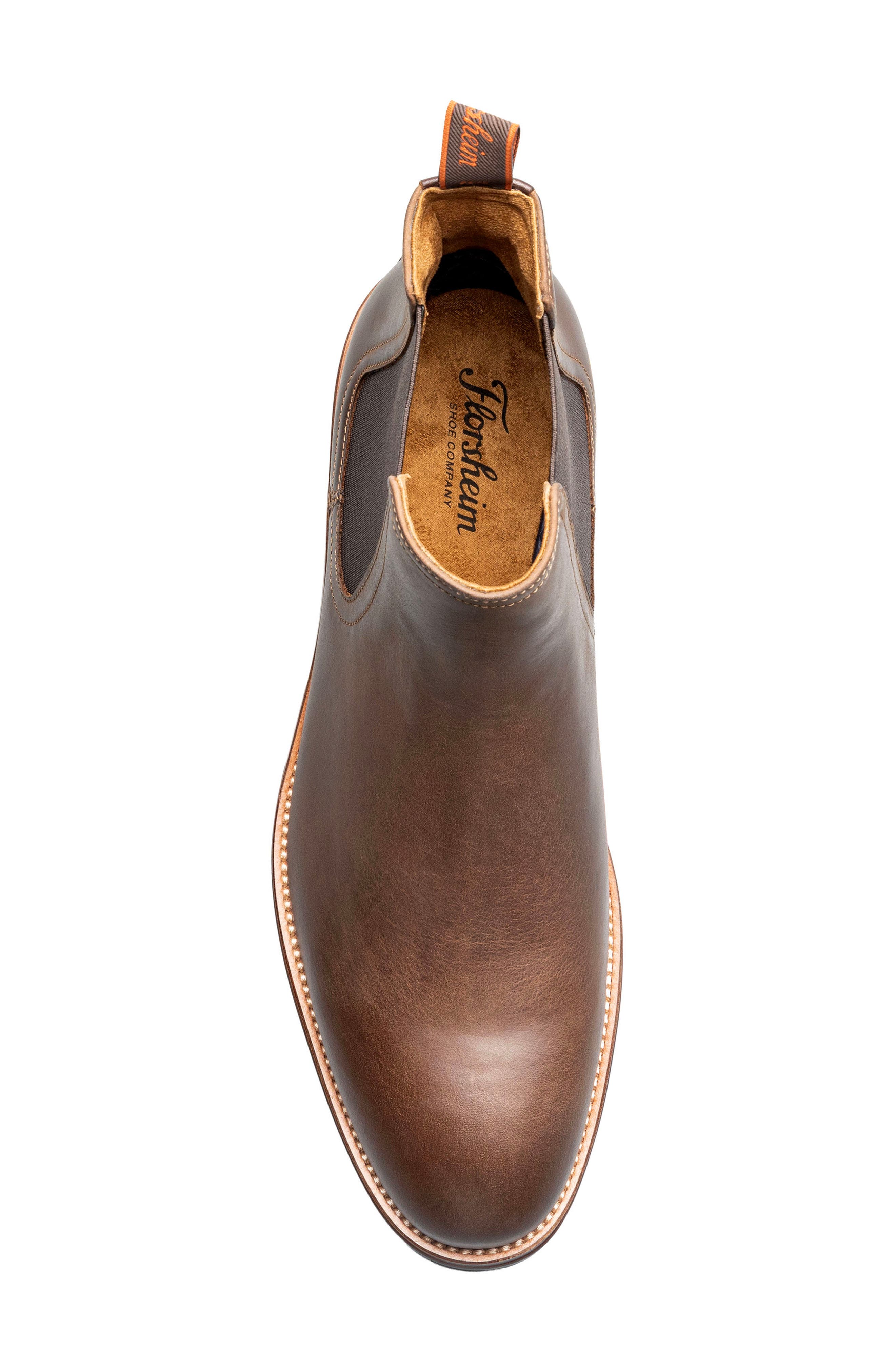 Rucci Lugged Plain Toe Chelsea Boot, Alternate, color, BROWN