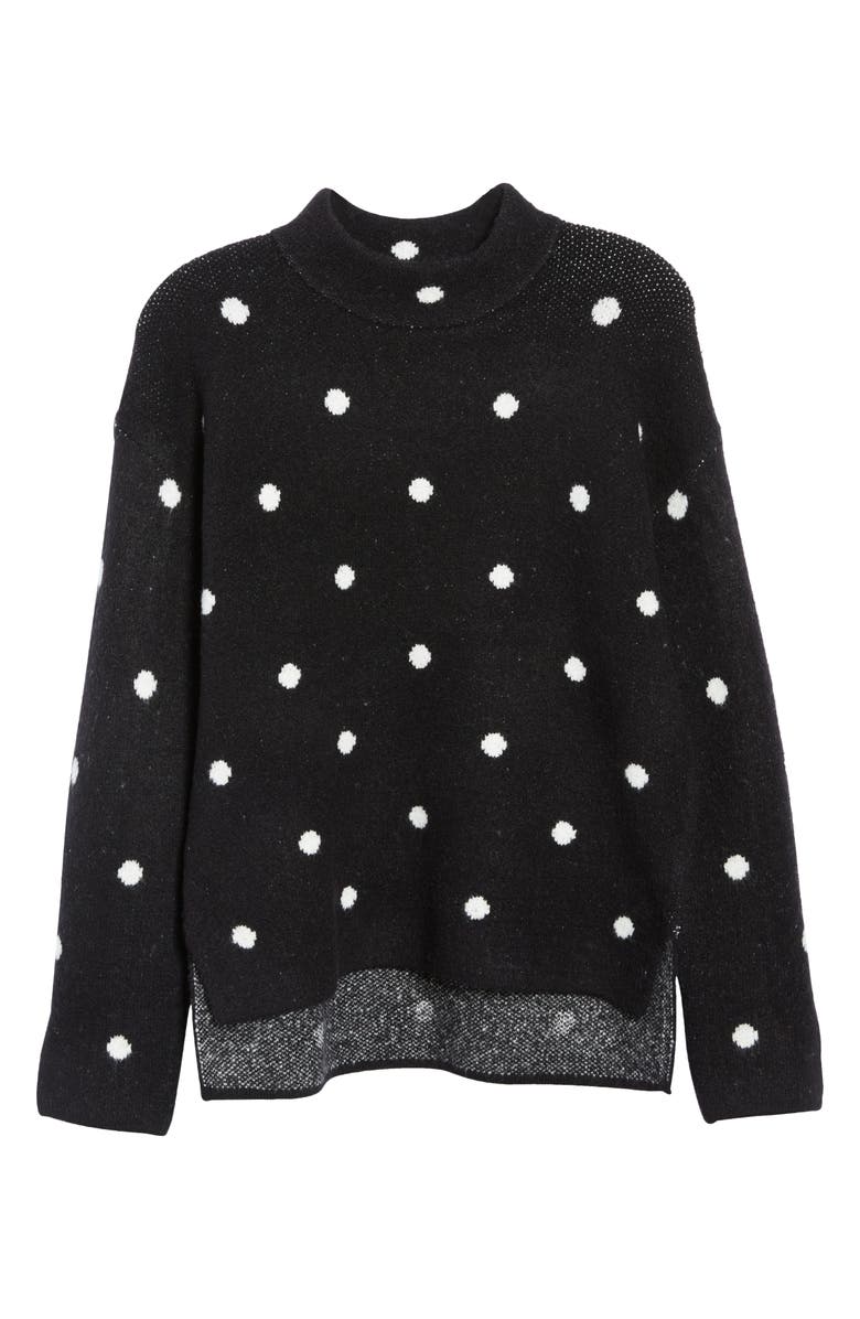 Caslon<sup>®</sup> Pattern Mock Neck Sweater, Alternate, color,