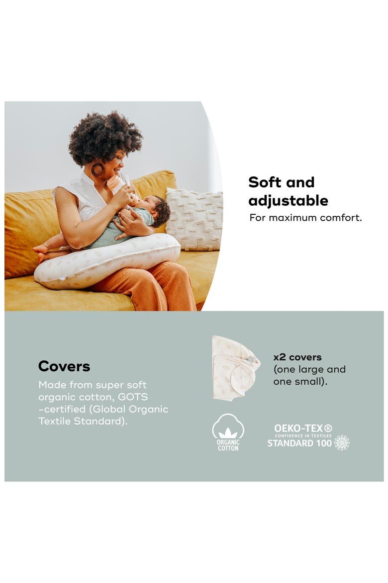 B.Love 2-in1 Pregnancy Pillow, Alternate, color, PETALS OFF WHITE