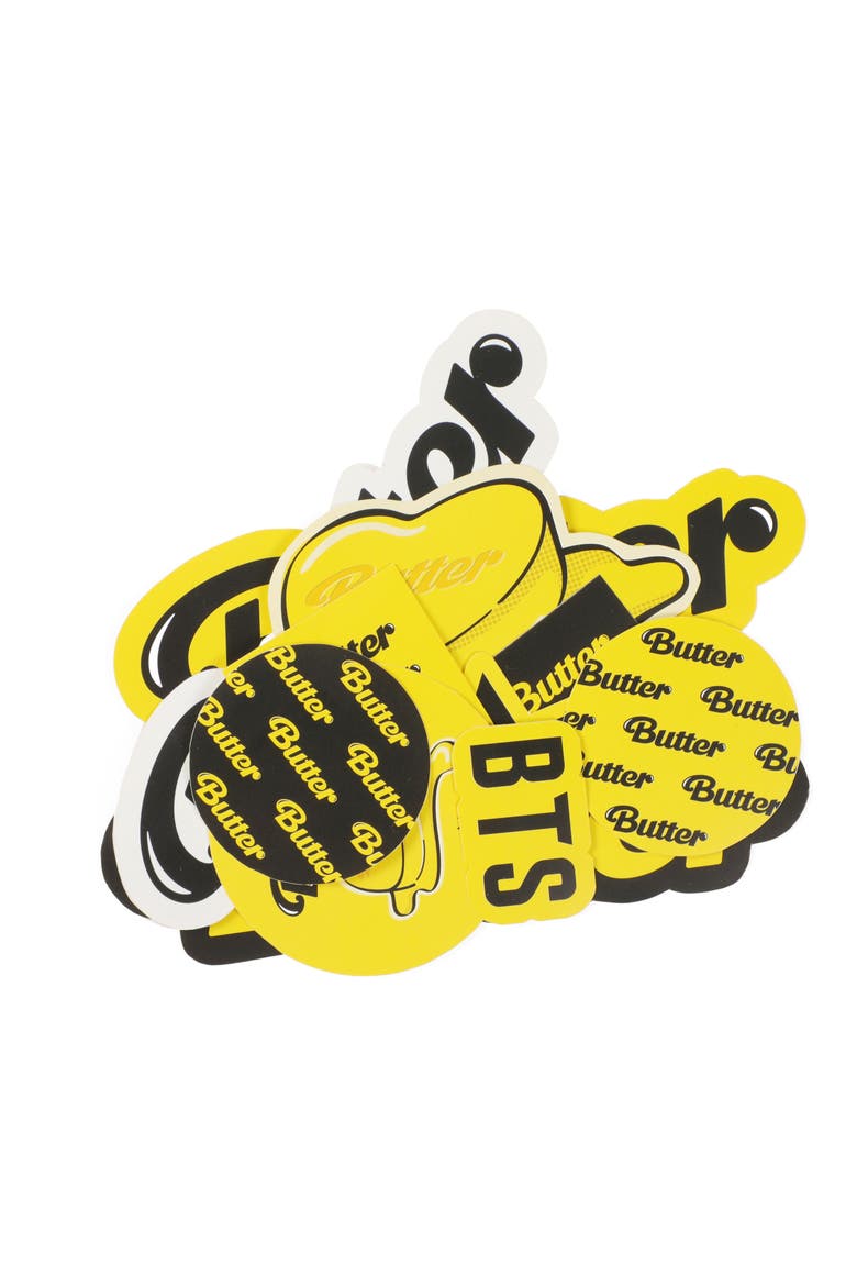 Butter Sticker Set, Alternate, color, YELLOW
