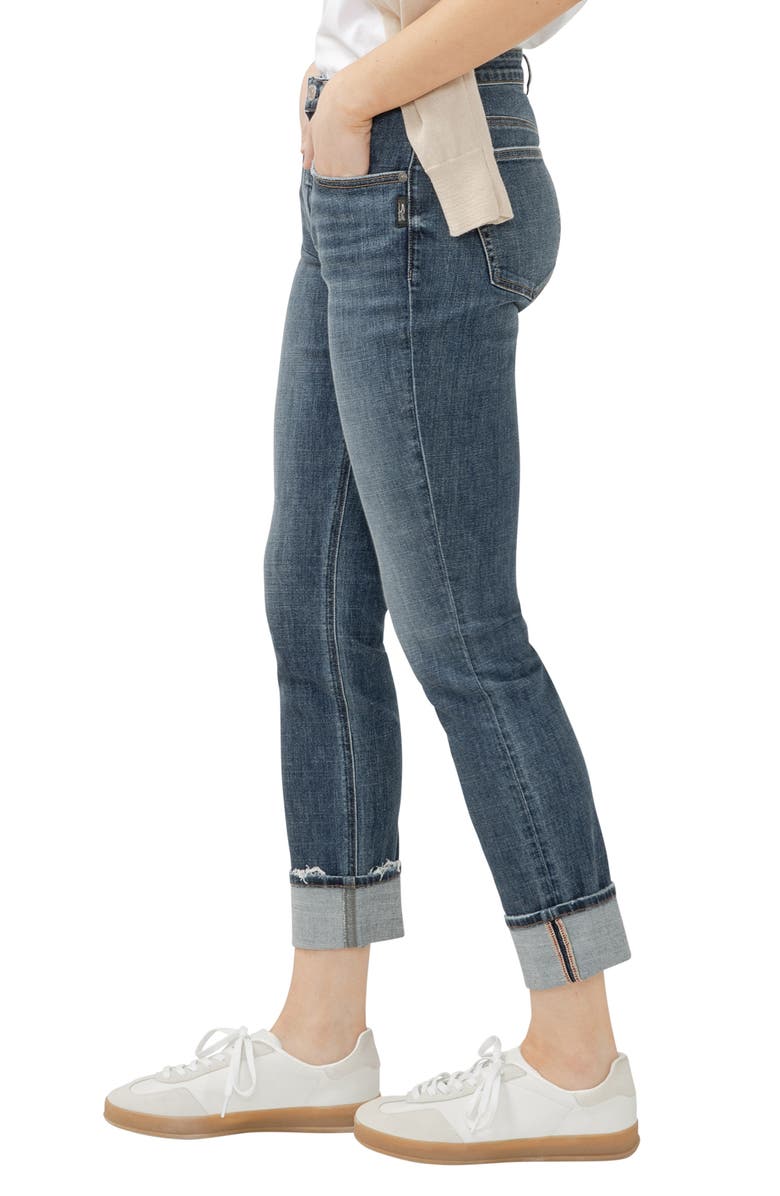 Silver Jeans Co. Beau High Waist Slim Boyfriend Jeans, Alternate, color, Aria