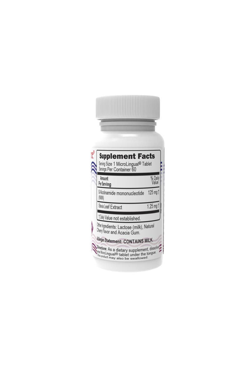 Stabilized NMN Nicotinamide Mononucleotide Sublingual Tablets, Alternate, color, White