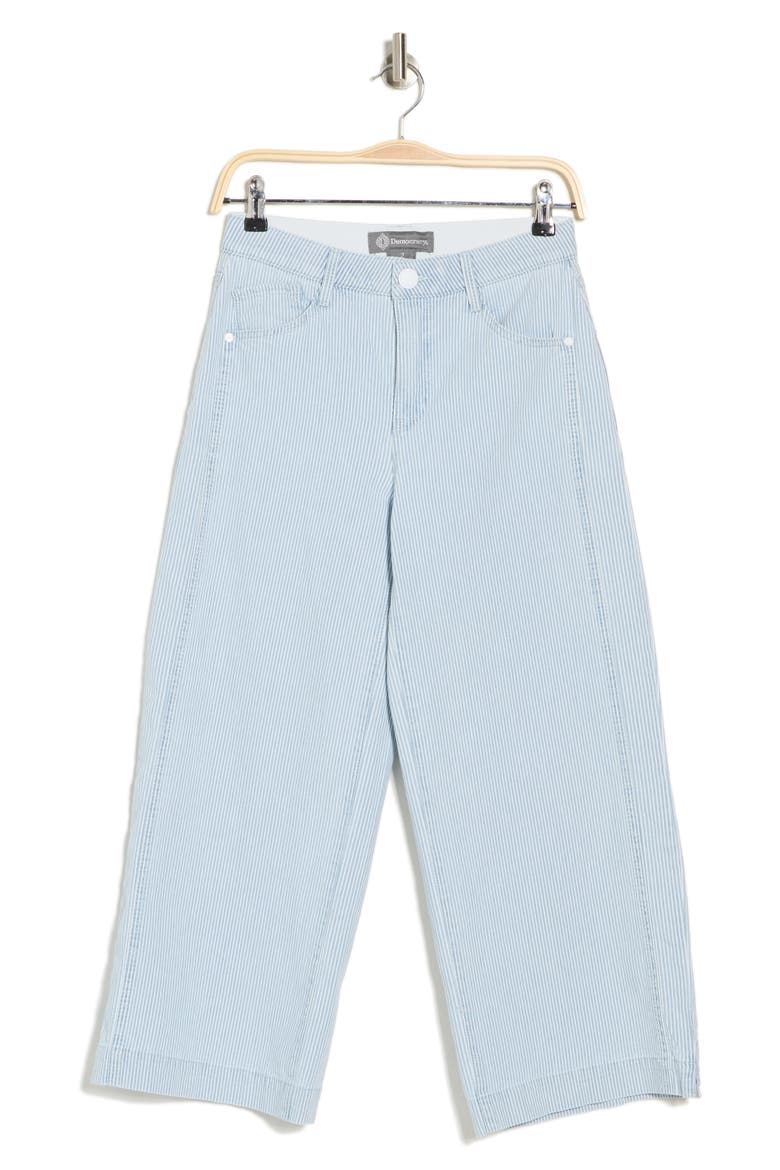 Railroad Stripe Wide Leg Ankle Crop, Alternate, color, POWDER BLUE