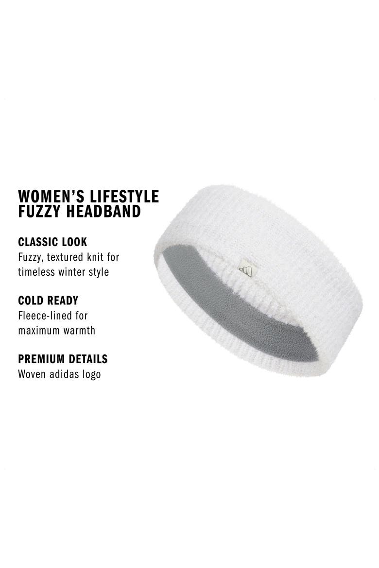 Lifestyle Fuzzy Headband, Alternate, color, WHITE/ ALUMINA GREY/ GREY SIX