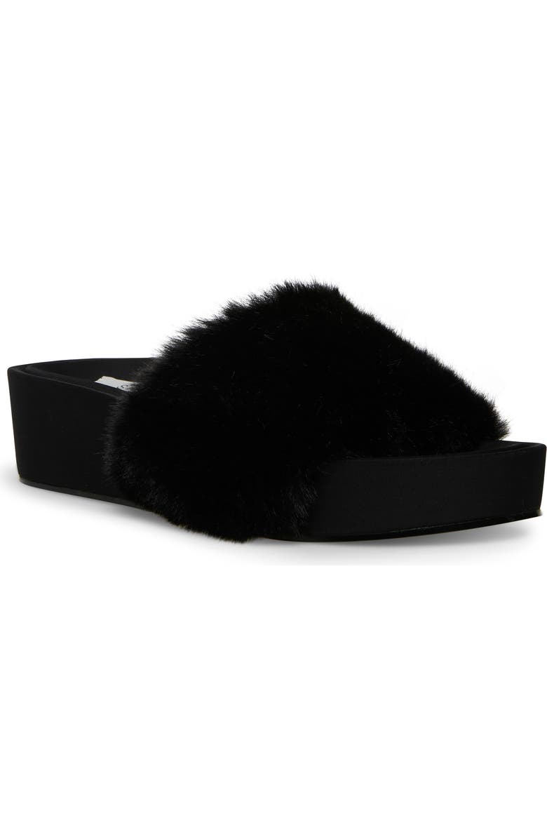 Steven New York Raine Faux Fur Slide Sandal, Main, color,