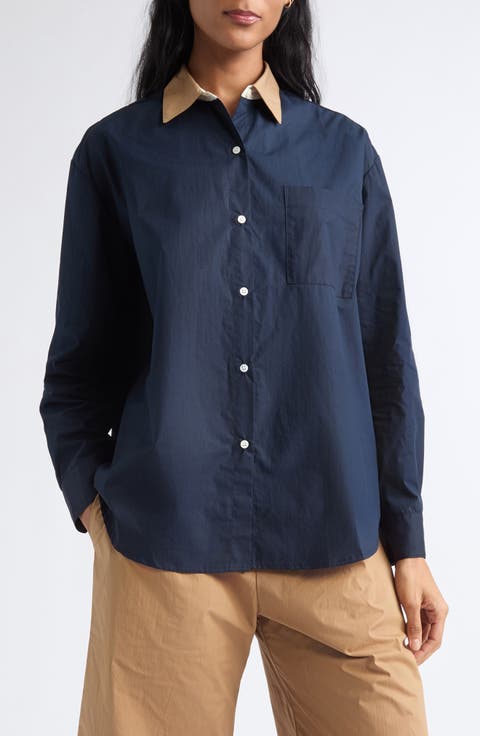 Yoshi Contrast Classic Button Front Shirt