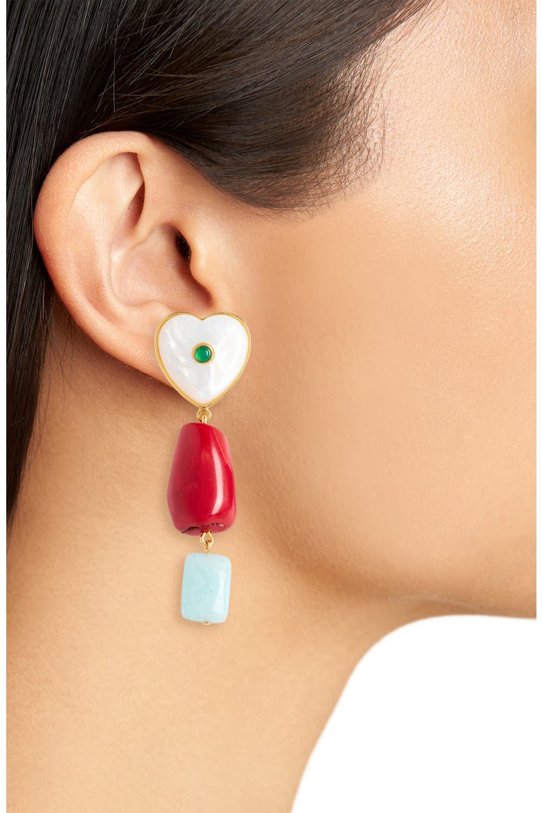 I'm in Love Drop Earrings, Alternate, color, MULTI