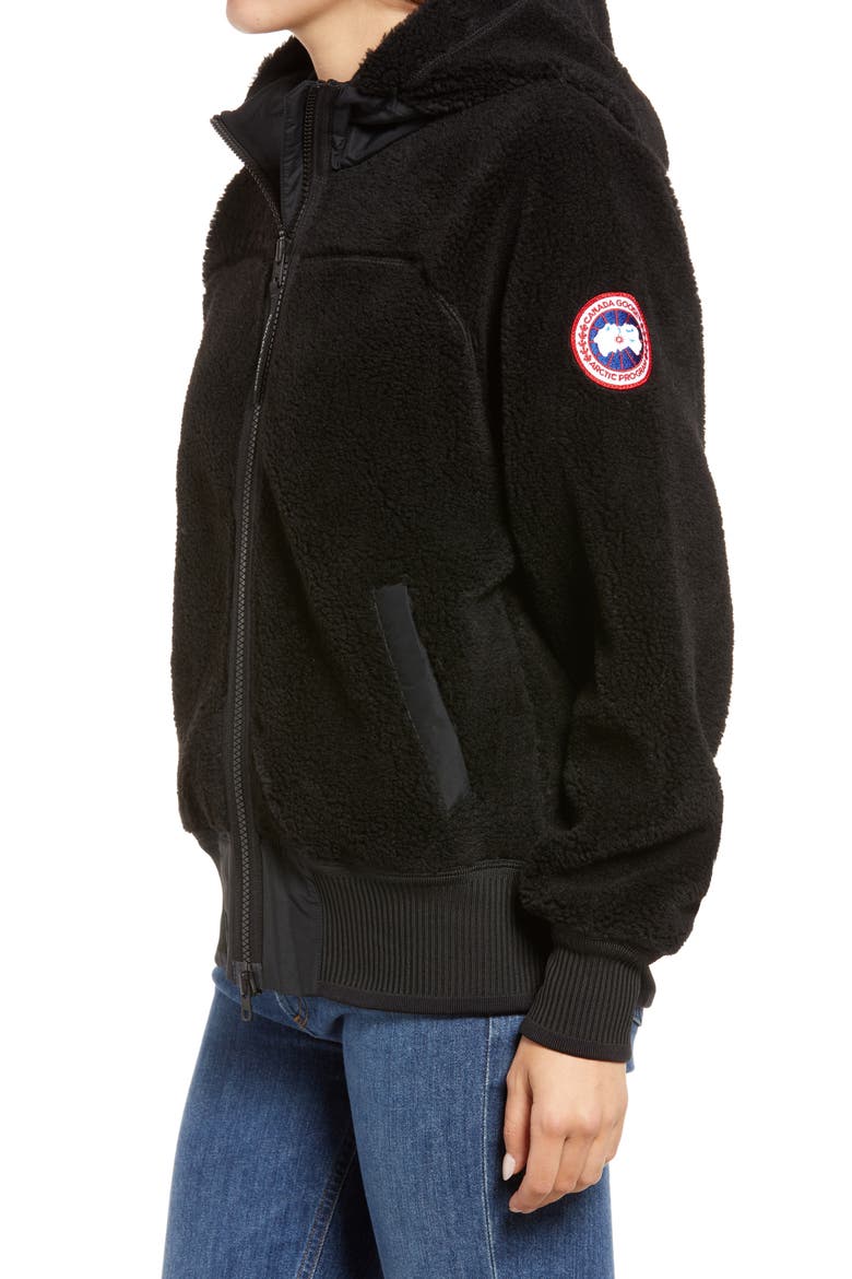 Simcoe Fleece Hoodie, Alternate, color, BLACK
