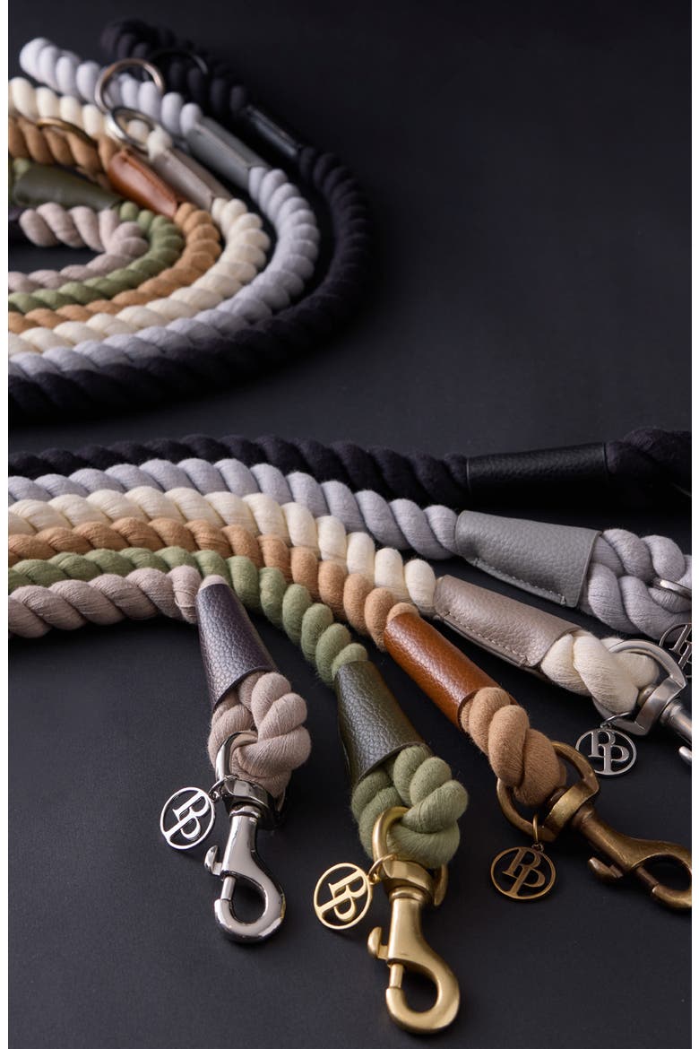 Rowan Vegan Leather Rope Leash, Alternate, color, SCOTTISH OLIVE