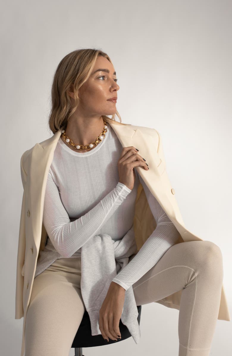 st. Moran Freshwater Pearl Station Necklace, Alternate, color, White