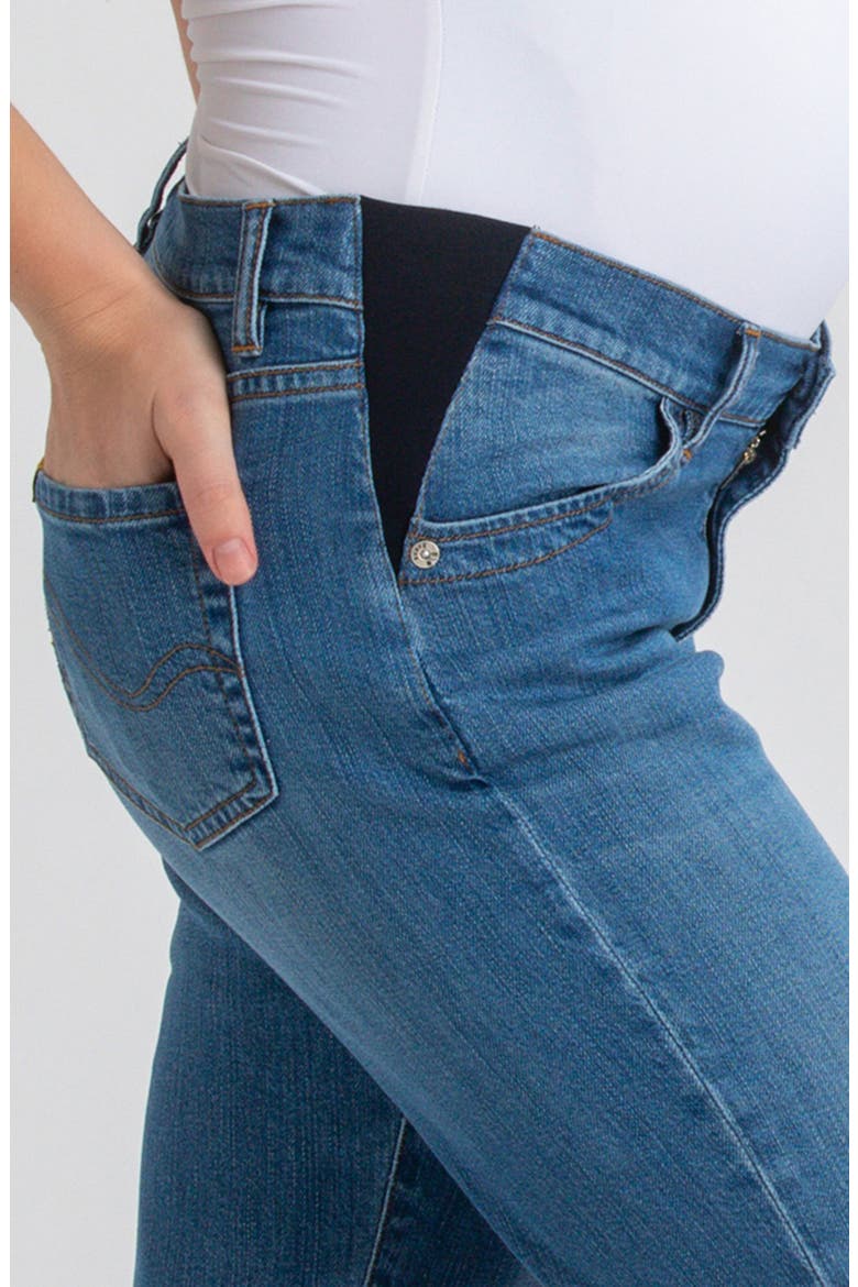 Straight Leg Maternity Boyfriend Jeans, Alternate, color, BLUE