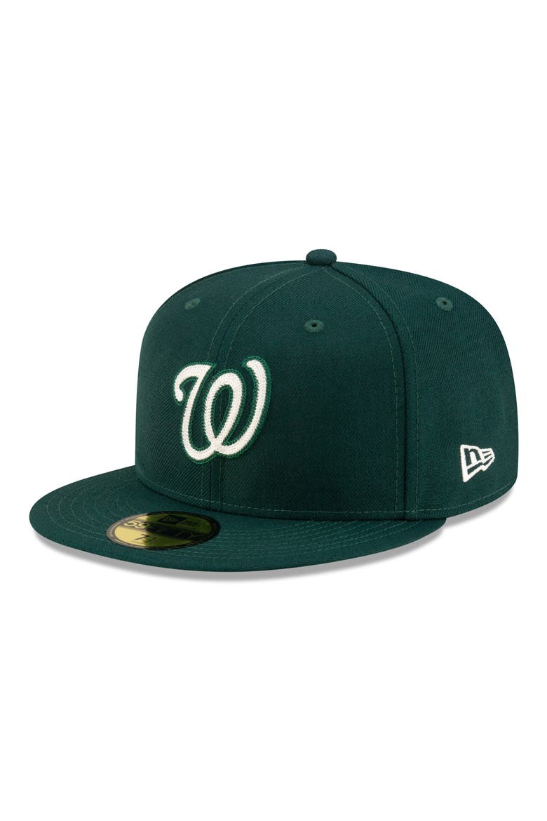 x Diet Starts Monday Washington Nationals Fitted Wool Twill Baseball Cap, Main, color, GREEN