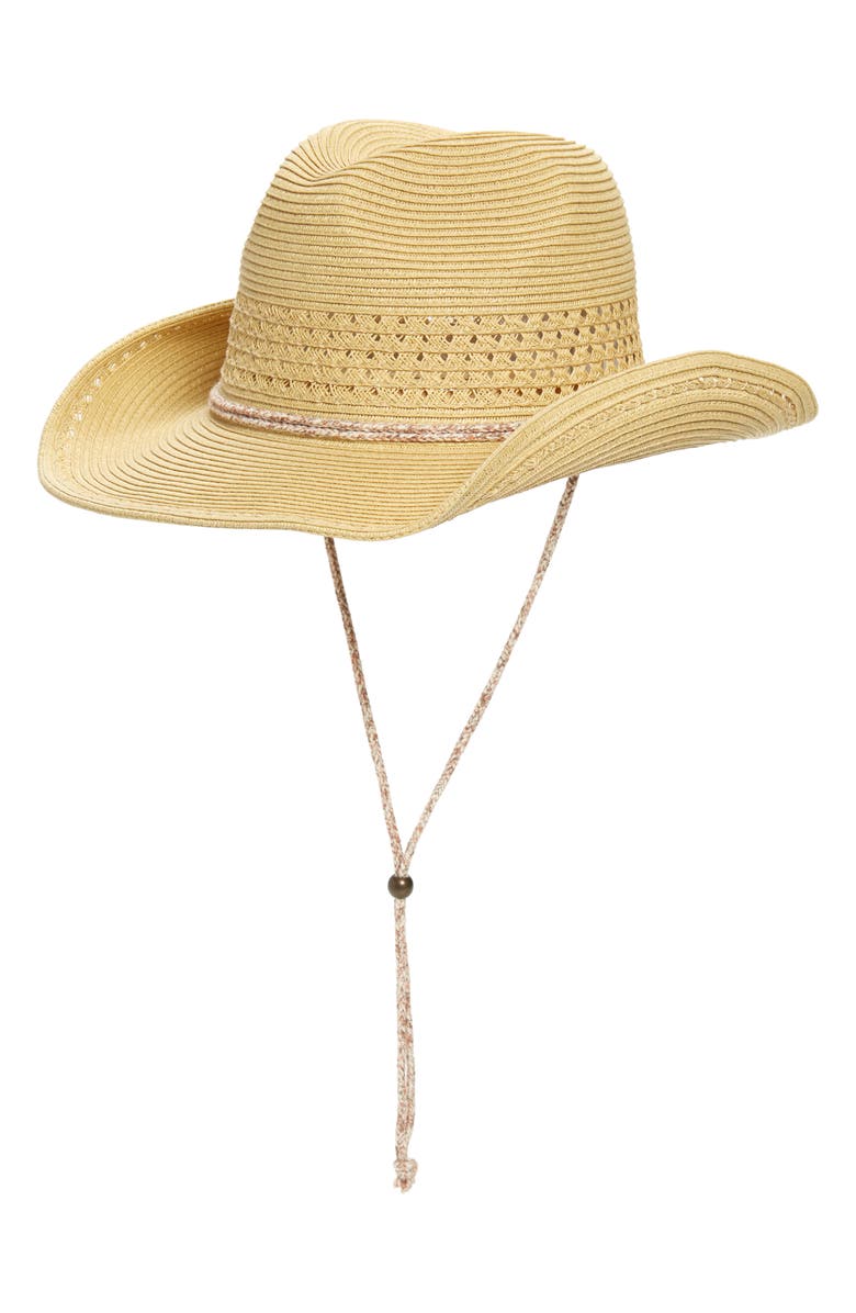 Treasure & Bond Straw Cowboy Hat, Main, color,
