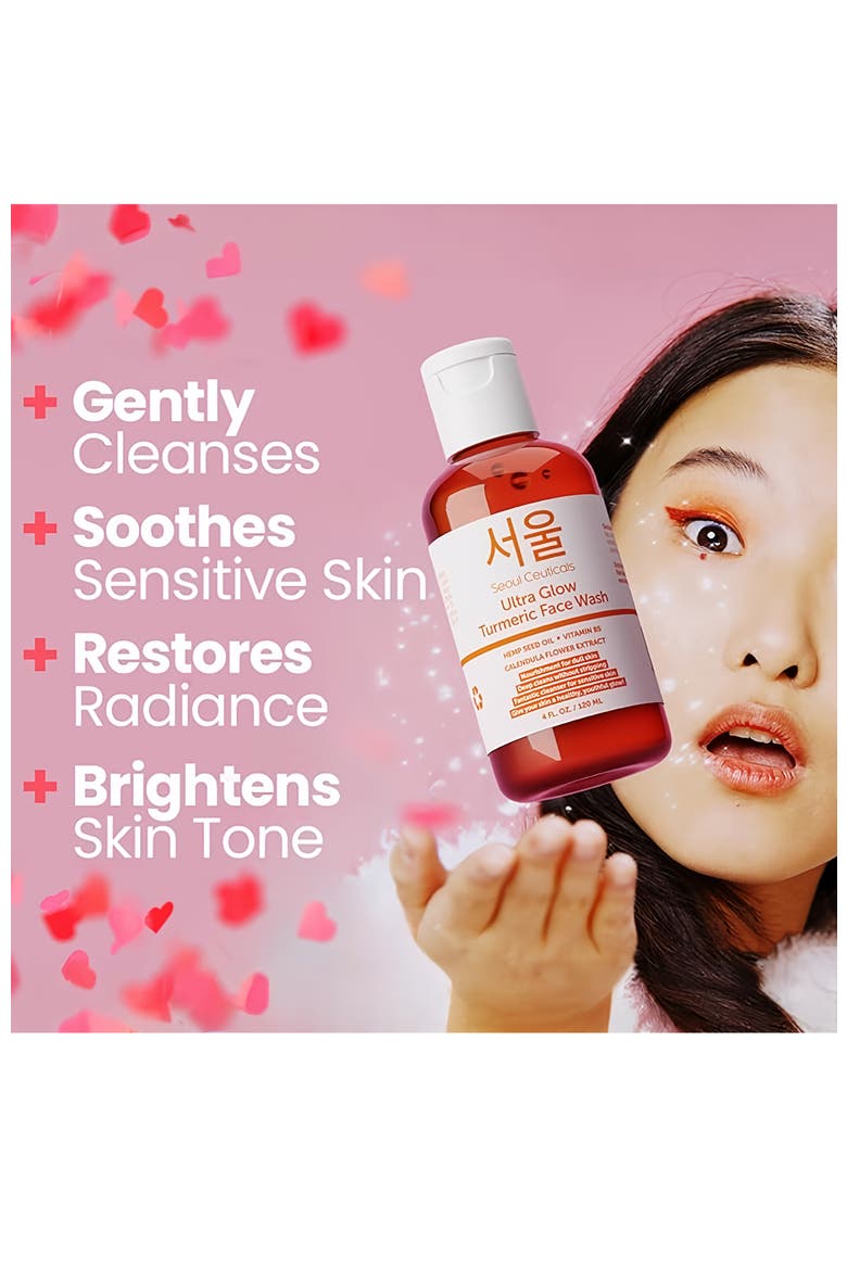 Ultra Glow Korean Turmeric Face Wash, Alternate, color, Clear