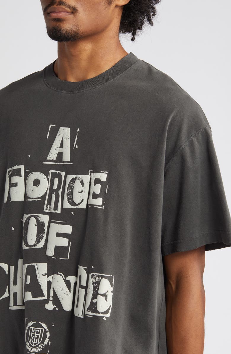 HONOR THE GIFT A Force of Change Oversize Cotton Graphic T-Shirt, Alternate, color, 