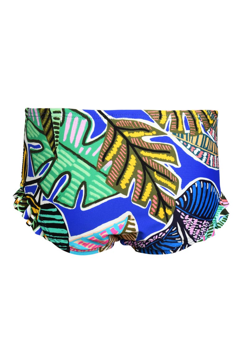 Kids' Neon Long Sleeve Two-Piece Rashguard Swimsuit, Alternate, color, BLUE MULTI