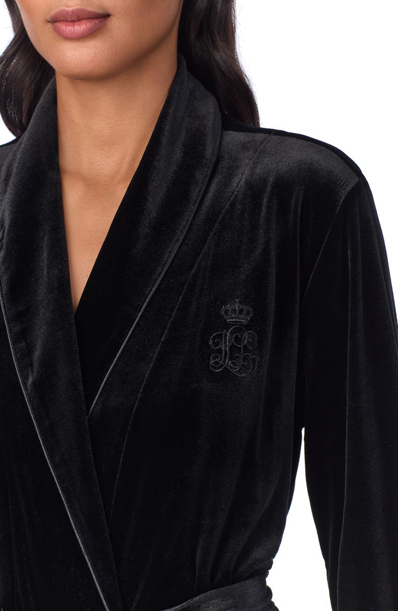 Lauren Ralph Lauren Crest Embroidered Robe, Alternate, color, 
